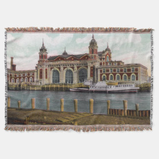 Historic Ellis Island Throw Blanket Deken