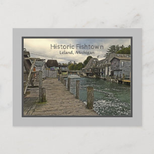 HISTORIC FISHTOWN/LELAND, MICHIGAN BRIEFKAART
