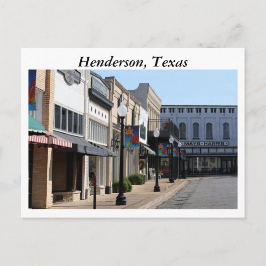 Historic Henderson, Texas Briefkaart (Voorkant)