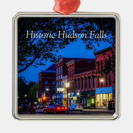 Historic Hudson Herfsten Metalen Ornament (Voorkant)