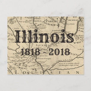Historic Illinois Bicentennial Briefkaart