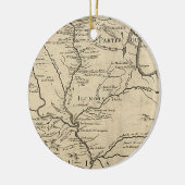 Historic Illinois Map van 1718 Keramisch Ornament (Links)