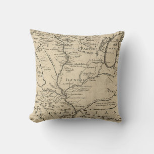 Historic Illinois Map van 1718 Kussen