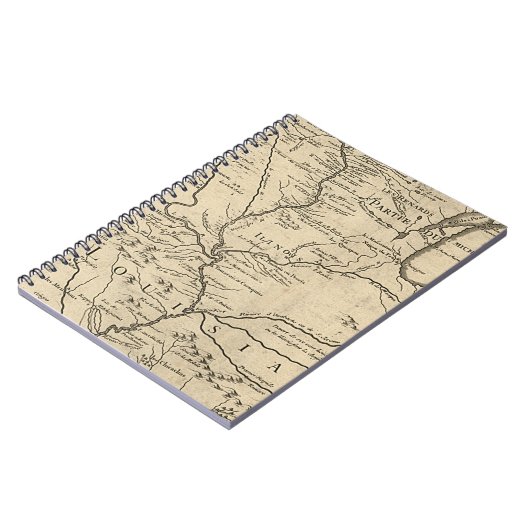 Historic Illinois Map van 1718 Notitieboek (Linkerzijde)