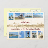 Historic Impressions of St. Augustine, Florida Briefkaart (Voorkant / Achterkant)