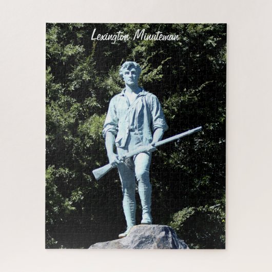 Historic Lexington Minuteman Statue Jigzaag Puzzle Legpuzzel (Verticaal)