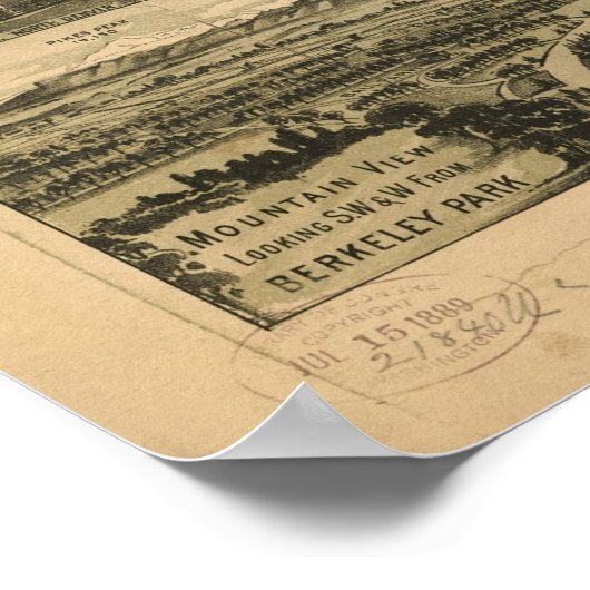 Historic Map of Denver, 1889 Poster (Hoek)