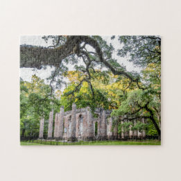 Historic Old Sheldon Church Ruins Foto Puzzle Legpuzzel