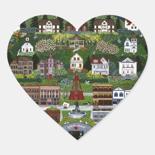 Historic Port Townsend, Washington Hart Sticker (Voorkant)