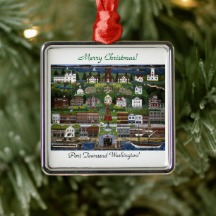 Historic Port Townsend, Washington Metalen Ornament