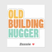 Historic Preservation, Old Building Hugger Vinyl Sticker (Vel)