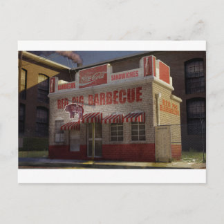 Historic Red Pig BBQ in Concord NC Briefkaart