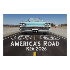 Historic Route 66 Centennial Perfect Poster