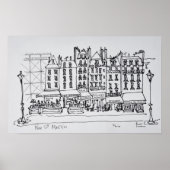 Historic Rue St. Martin, Parijs, Frankrijk Poster (Voorkant)