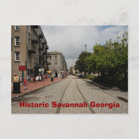 Historic Savannah Georgia Briefkaart (Voorkant)