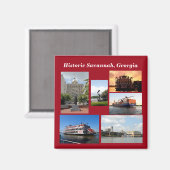 Historic Savannah Georgia Magneet (Voorkant / Achterkant)