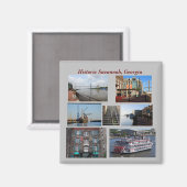 Historic Savannah, Georgia magnet Magneet (Voorkant / Achterkant)