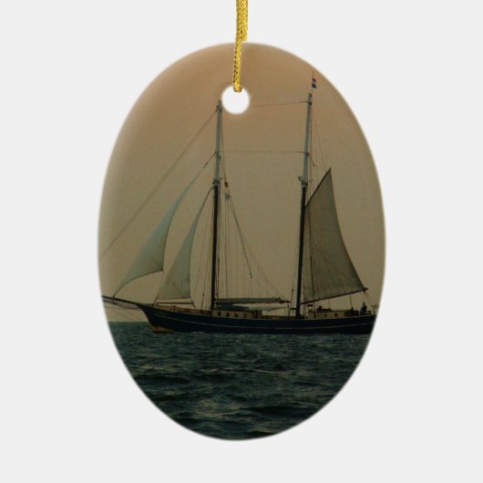 Historic Schooner Keramisch Ornament (Voorkant)