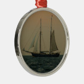 Historic Schooner Metalen Ornament (Rechts)