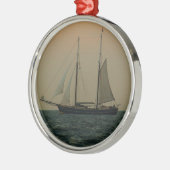 Historic Schooner Metalen Ornament (Links)