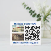 Historic Shelby NC Briefkaart (Staand voorkant)