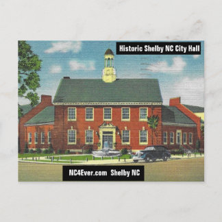 Historic Shelby NC City Hall Briefkaart