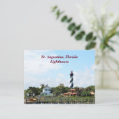 Historic St.Augustine, Fl. vuurtoren Briefkaart (Staand voorkant)