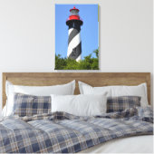 Historic St. Augustine, vuurtoren van Florida Canvas Afdruk (Insitu (Slaapkamer))