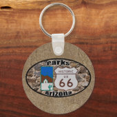 Historic US Route 66~Parks, Arizona Sleutelhanger (Voorkant)