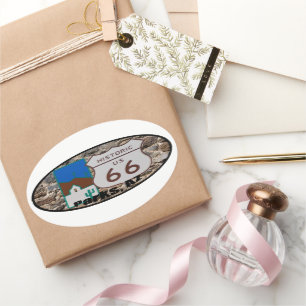 Historic US Route 66 Parks Arizona Ver. 2 Ovale Sticker