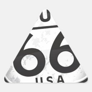Historic USA Route66 giften Driehoek Sticker