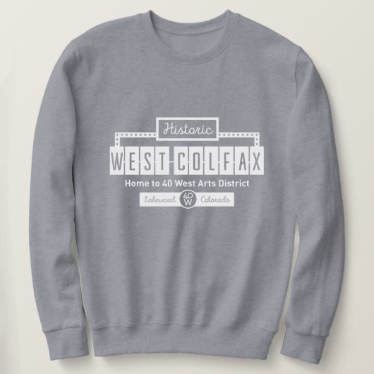 Historic West Colfax Unisex Crew Sweatshirt (Design devant)