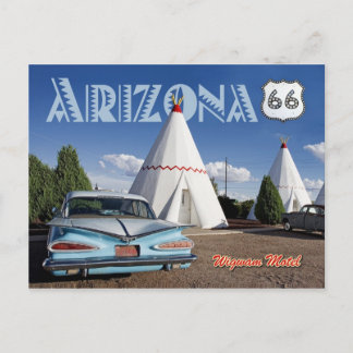 Historic Wigwam Motel, Route 66, Arizona Briefkaart