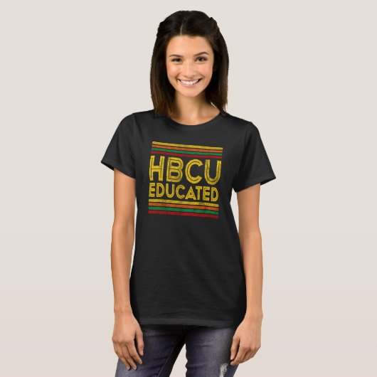 Historical Black College Alumni HBCU Educated T-shirt (Voorkant volledig)