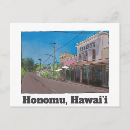 Historical Hawaii Plantation Town Honomu Nostalgic Briefkaart