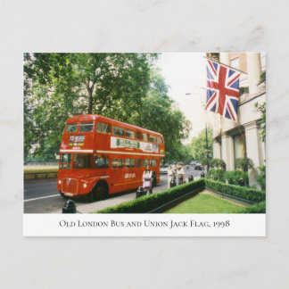 Historical London Bus on Park Lane, Londen, 1998 Briefkaart
