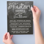 Historie Blackboard, geschiedeniscursus Adverteren Flyer (Hand)