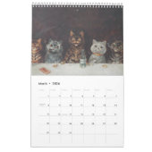 Historique Chat Art 2025 Calendrier mural (Mar 2026)