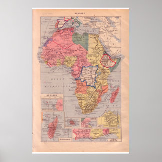 historisch Afrika in 1920 Poster