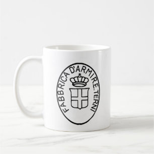 Historisch antiek Italiaans arsenaal Terni logo Koffiemok