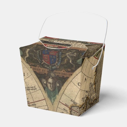 Historisch Antiek  Oude Wereldkaart VIII Bedankdoosjes (Voorkant Zijde)