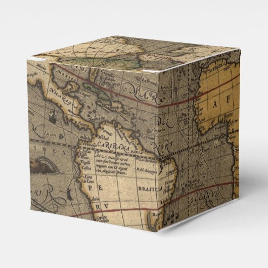 Historisch Antiek Oude Wereldkaart VIII Bedankdoosjes (Voorkant Zijde)