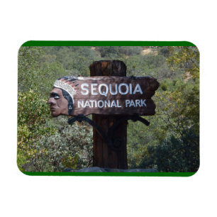 Historisch bord, Sequoia National Park Magneet