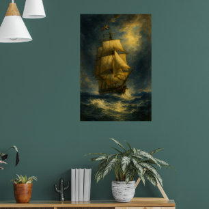 Historisch Brits marineschip uit de 1700s   Histor Poster