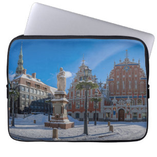 Historisch centrum in Riga, Letland Laptop Sleeve