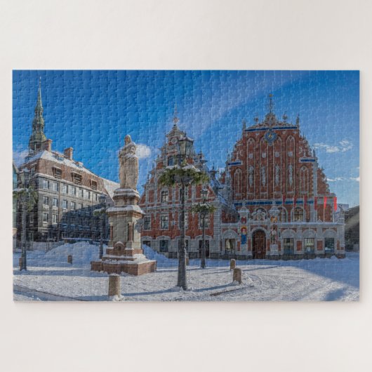 Historisch centrum in Riga, Letland Legpuzzel (Horizontaal)