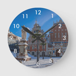 Historisch centrum in Riga, Letland Ronde Klok