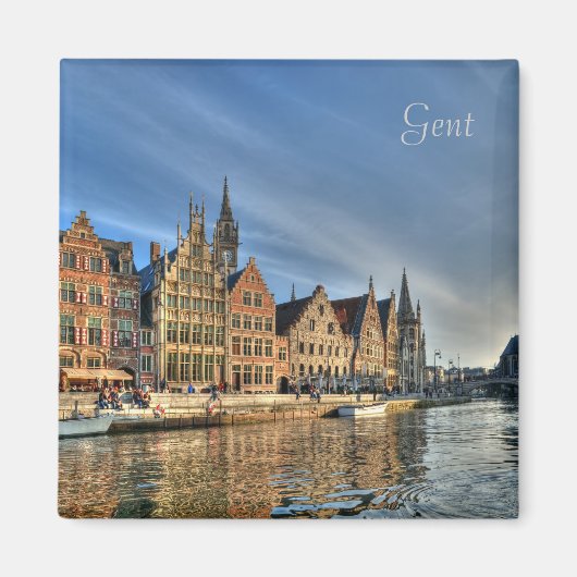 Historisch centrum van Gent, België Magneet (Voorkant)