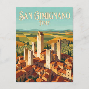 Historisch centrum van San Gimignano Italië Briefkaart