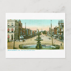 Historisch Court Square in Montgomery, Alabama Briefkaart